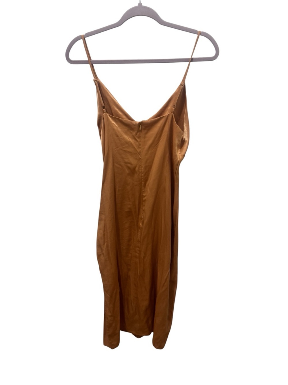 Club L London Satin Slip Dress in Orange Size 8 - Picture 3 of 8